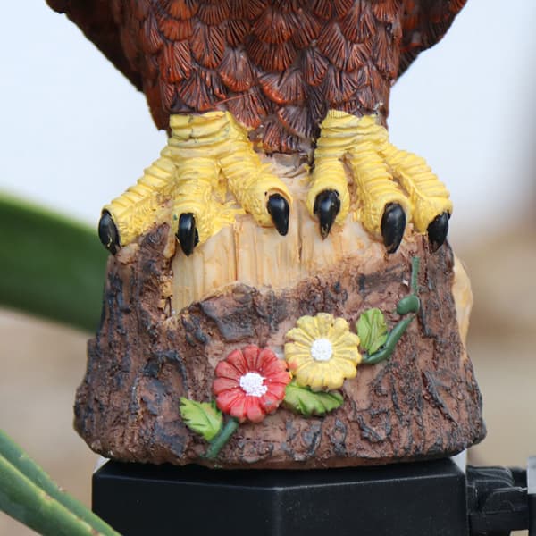 LED Solar Eagle Stake Light, Utomhus Trädgård Gräsmatta Dekoration, med Blomstermönster