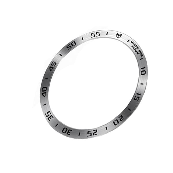 Bezelring i rustfrit stål til Samsung Galaxy Watch Ultra, sølv + sort