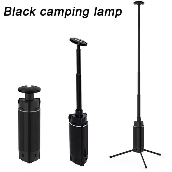 Camping-LED-arbeidslys, 800 lumen, oppladbart, svart, nødbelysning for vedlikehold White + Yellow, Dimmable