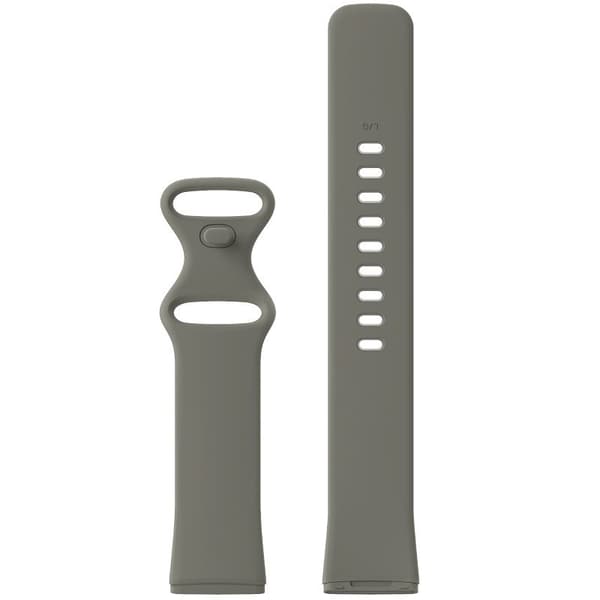 Silikonarmband för Fitbit Versa 4/3/Sense/Sense 2, Grå, S, Sport, Justerbart