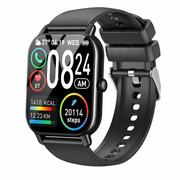 Smartwatch med Bluetooth-opkald, 1,85\" HD, 110+ sportstilstande, puls- og søvntracker