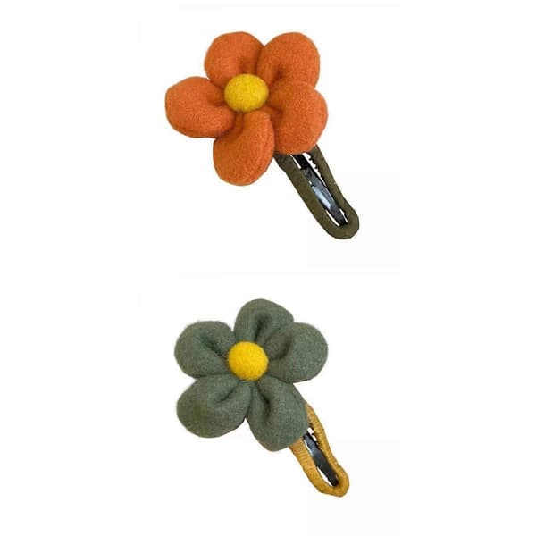 Efterår Vinter Stor Blomst Hårklemmer Elegante Hårspænder Kvinder Piger