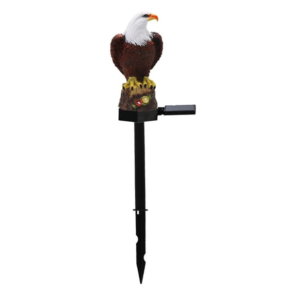 LED Solar Eagle Stake Light, Utomhus Trädgård Gräsmatta Dekoration, med Blomstermönster
