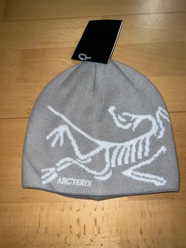 Bird Head Toque Hue Sort Merinould Strikket Vinterhue Unisex light gray