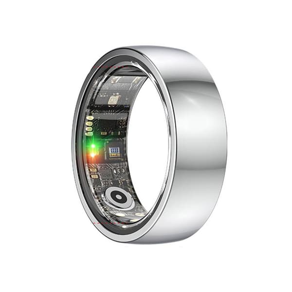 Smart Ring R1000, Sølv, Bluetooth 5.0, Blodoksygen- og søvnmonitor, Helse-tracker
