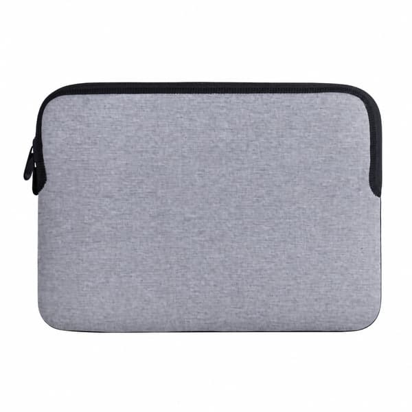 Laptop Sleeve 14\" Grå, Slankt Design, Dobbelt Lynlås, Beskyttende Etui til Notebook