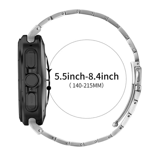 Urrem i rustfrit stål til Samsung Galaxy Watch 7 47MM, sølv, 316L, quick release