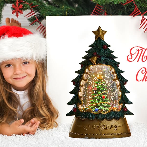 Jule-snekuglelygte, lysende snemandsdekoration, batteridrevet, vinter-julepynt Christmas Tree
