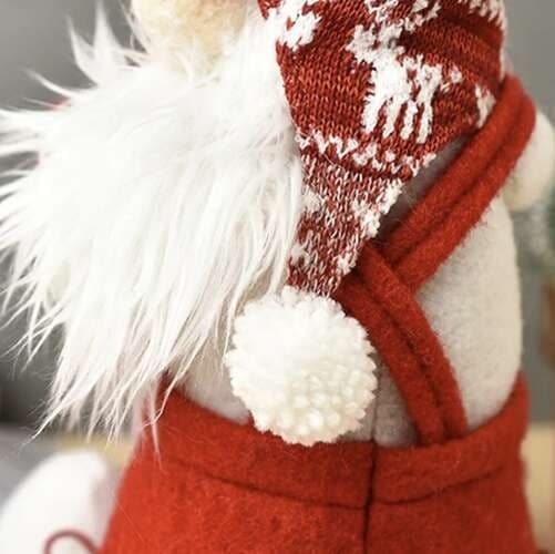 Julevinflaskepose, Nisse-design, Genanvendelig Polyester, 55x18x22 cm, Festlig Gave
