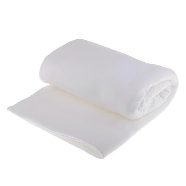 Polyester Anti Pill Solid Fleece Stof Meter håndværk Materiale til Plyslegetøj White