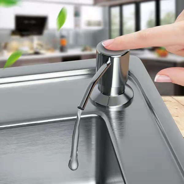 Diskho Tvålpump med Borstad Pump & 1M Silikon Förlängningsslang