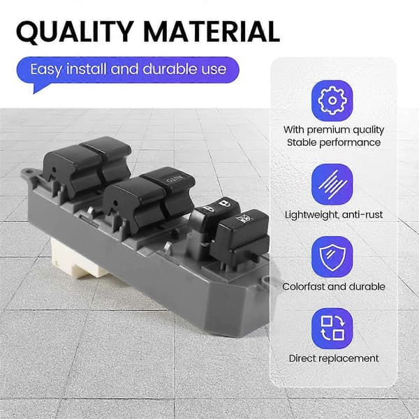 Front Side Master Power Window Switch til Toyota Corolla Camry RAV 4 84820-06100 black