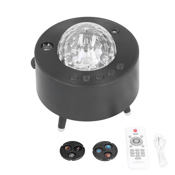 LED Stjerneprojektor, Sort, USB-drevet, Bluetooth Musikafspiller, Natlampe til Fest