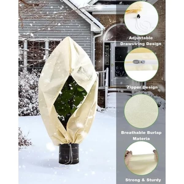 Frostskyddande Fleecetäcke för Växter, 2-pack, Vinterträd- & Växtskydd