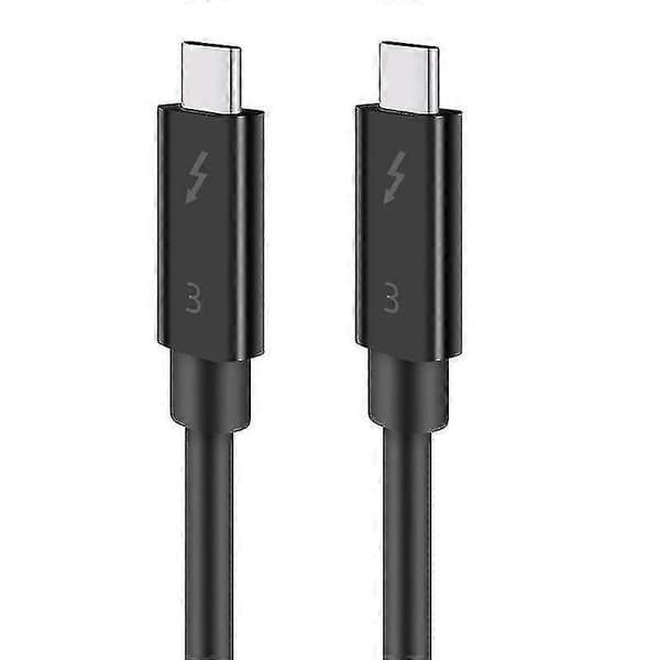 Thunderbolt 3-kabel understøtter 100W hurtigopladning 2,3 fod 40 Gbps dataoverførsel