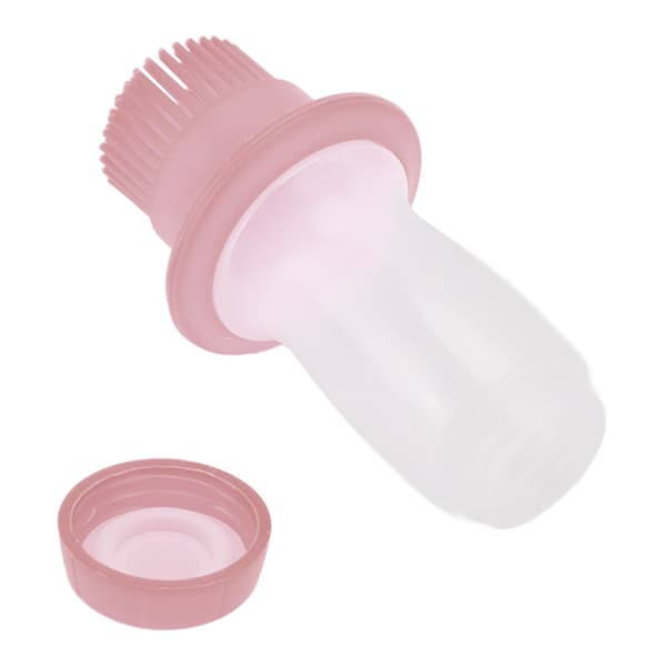 60 ml silikonoljedispenserflaske, klembørste for matlaging, rosa