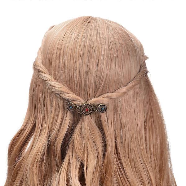 Glitrende Krystal Gear Hårklemme til Steampunk 4 Pcs
