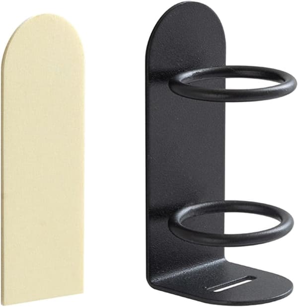 2-pack eltandborsthållare, metall för väggmontering Aquaforge (svart)