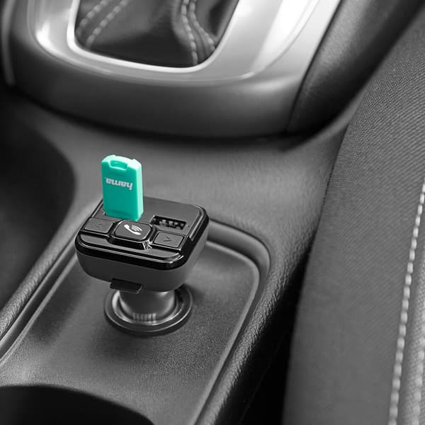 Bluetooth FM-sender, håndfrit bilsæt, QC 3.0 USB-oplader