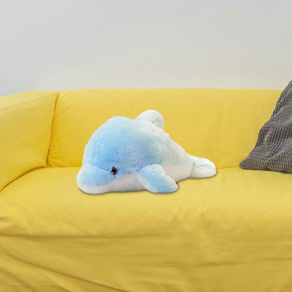 Lysande Plyschleksak Docka Kudde Delfindocka Heminredning Söt Sovande normal blue