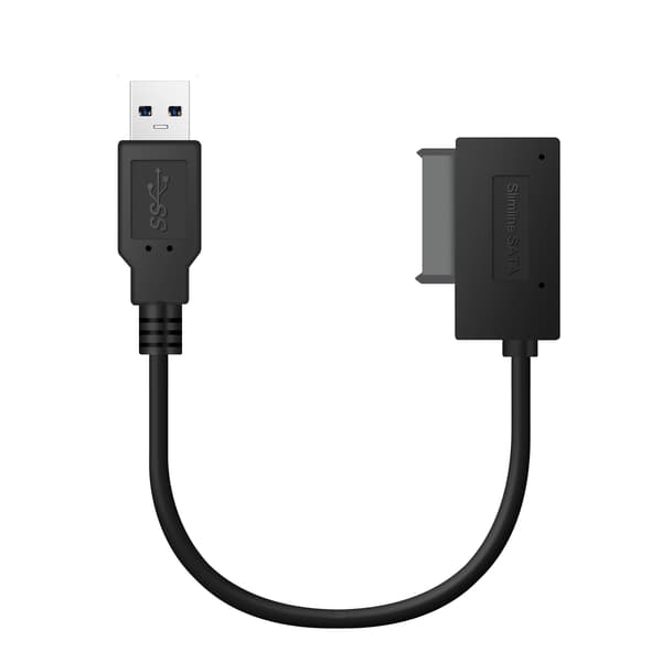 USB til SATA-kabel, SSD-harddiskdataadapter, SATA 7+9 ben, til ekstern lagring