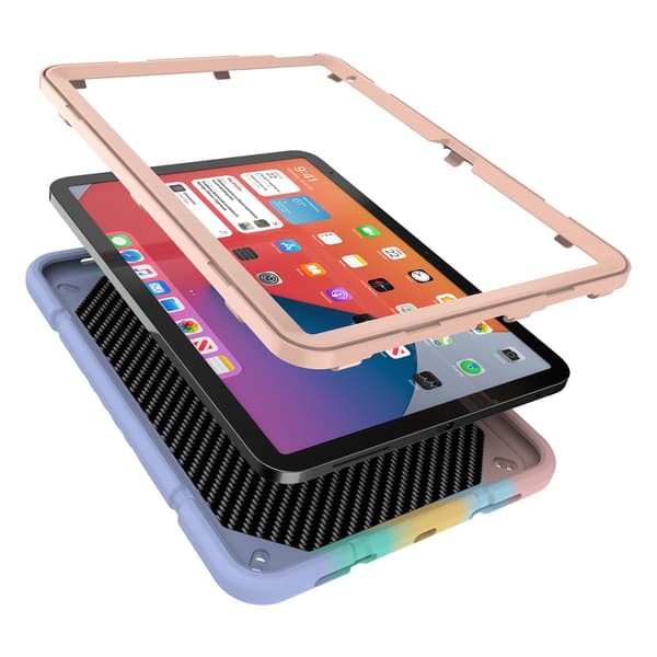 Fodral för iPad 10:e generationen 10.9\" 2022, Hybrid Silikon PC, Gradient Guld, med Stativ