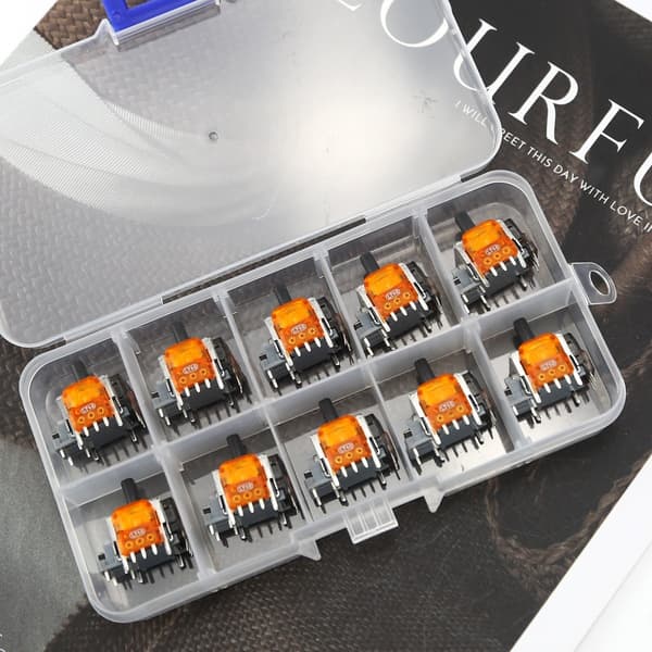 TMR Hall Effect Joystick til Xbox One, 10-pak, Orange, Præcision & Lavt Strømforbrug