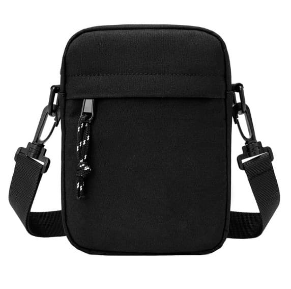 Crossbody-telefontaske til mænd, let, kompakt, sort