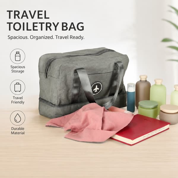 Reisebag, grå, 39x18x30cm, polyester, håndbagasje for Ryanair