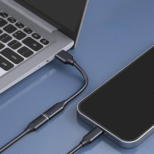 USB 3.2 hane till typ C hona adapterkabel stöder 10 Gbps dataöverföring och laddning för PC bärbar laddningskabel 100cm