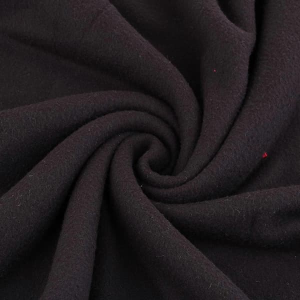 Polyester Anti Pill Solid Fleece Stof Meter håndværk Materiale til Plyslegetøj Black