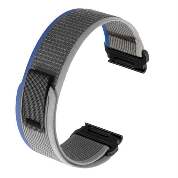 Quick Release Nylon Urrem til Garmin Fenix 8/7X Pro/6X/5X/965 20mm, Sort Blå