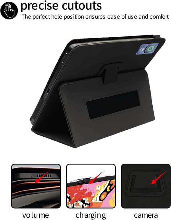 Etui til XPPen Magic Drawing Pad 12.2\", PU-læder, foldbart stativ, blyantholder, håndledsrem