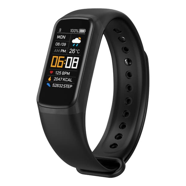 Fitness Tracker med Puls, Ilt i Blodet, Skridttæller, Sort