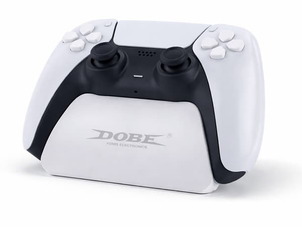 PS5 DualSense Controller Display Stand, Hvid, Holdbar Plast, Organizer til Gaming Setup
