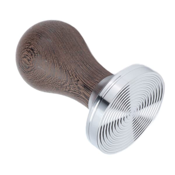 53 mm kaffetamper i rustfritt stål, trehåndtak, kaffepulverpresseverktøy