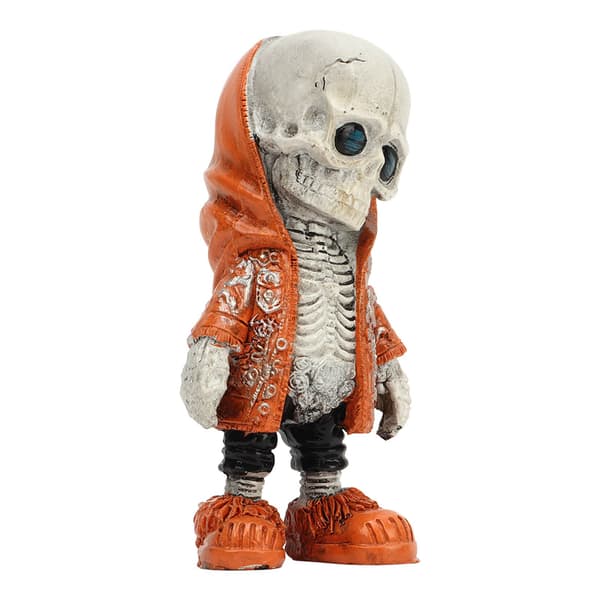 Skelettfigur i harts, cool utsökt staty, heminredning, present typ D