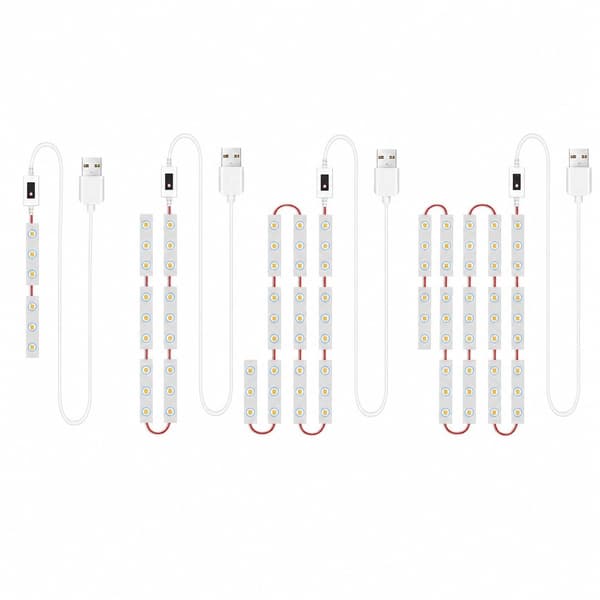 14 stk. LED makeup-spejllys, smart sensor, dæmpbar, USB, forfængelighedsspejllys til badeværelset