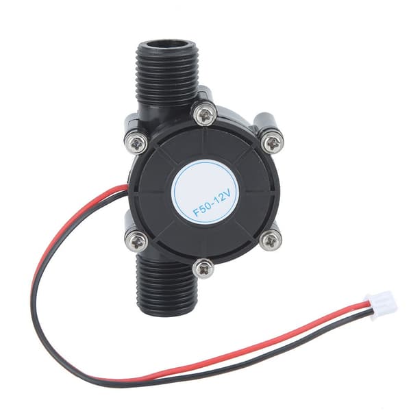 12V 10W DC Mikro Hydroelektrisk Vandgenerator, Sort, Lavt Flow, Off-Grid Strøm