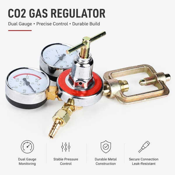 Acetylen trykregulator manometer, 0,25x4MPa, reduktionsventil til svejsning