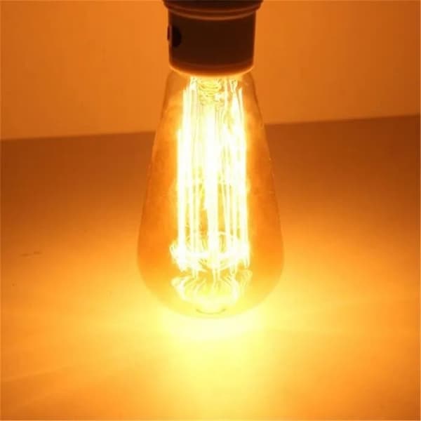 ST64 Retro Glødepære, E27, 60W, 220V, Varm Hvid, 6-pak