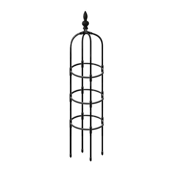 11 mm sort U-formet plantestøtte, rosetrellis, havevinstativ
