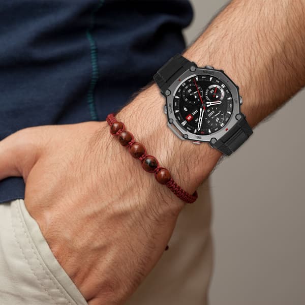 Silikoneurrem til Amazfit T-Rex 3, Sort, Komfortabel Sportsrem