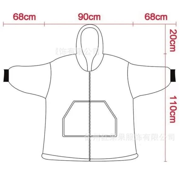 Oversized Fleece Hættetrøje 110cm, Grå, Syntetisk, til Hverdag