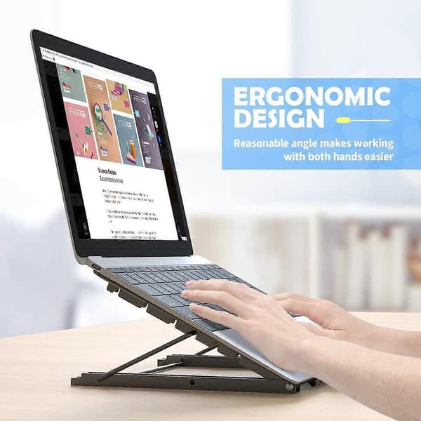 Laptopställ, Ventilerat Laptopställ, Justerbart Ergonomiskt Laptopställ