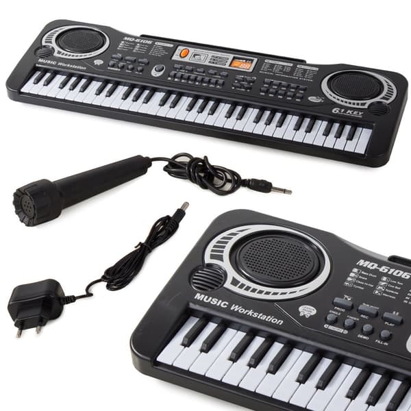 Elektronisk keyboard klaver til børn, med mikrofon, lærende legetøjsinstrument