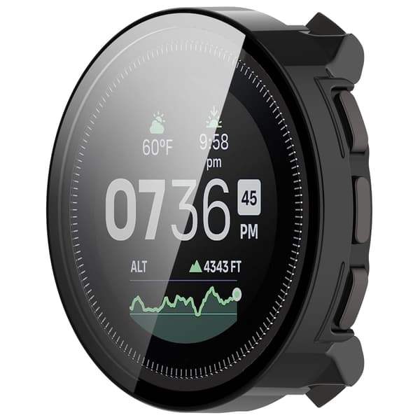 Kotelo integroidulla näytönsuojalla Suunto Verticalille, musta, PC + karkaistu lasi Black