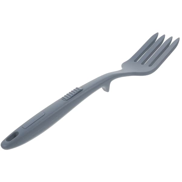 Silikon-matlagningsgaffel, mörkblå, 29,5 cm återanvändbart köksredskap för non-stick-pannor