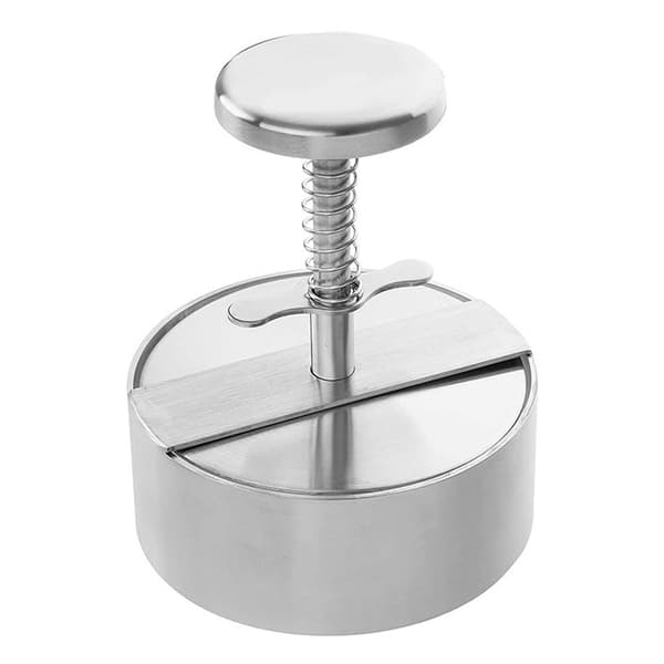 304 Rostfritt Stål Burgerpress Patty Maker, 1 ST, Vit, Köksredskap