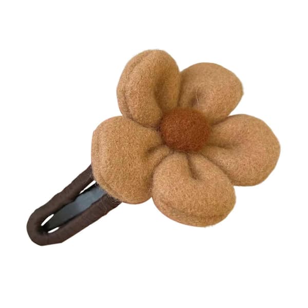 Hårklype med stor blomst for høst og vinter, elegant hodeplagg for sommerdamer og kvinner Khaki